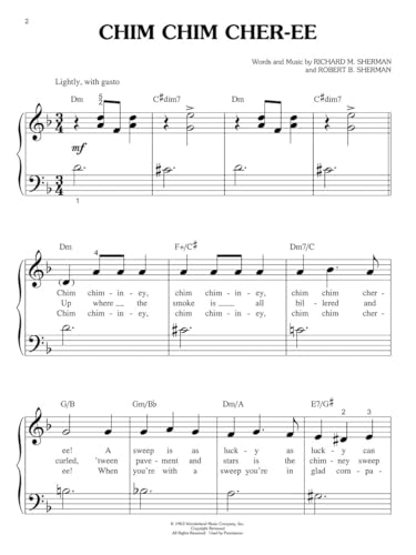 Mary Poppins - Big Note Piano Songbook | 11 Classic Songs from the Disney Movie with Easy Arrangements and Lyrics | Hal Leonard Sheet Music for ... Advanced Players (Big Note Vocal Selections) - Image 2