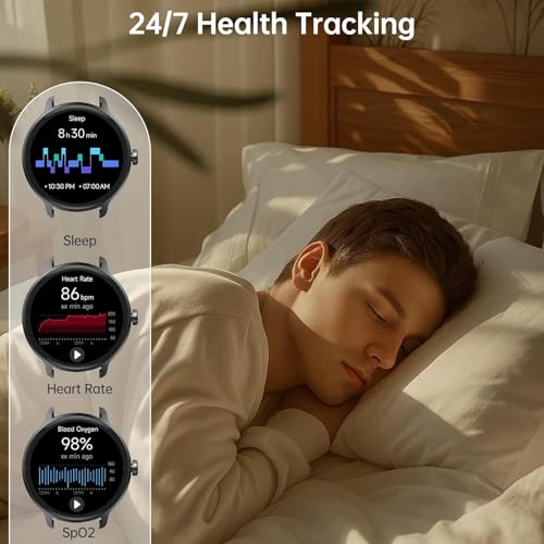 Smart Watch for Women Men(Answer/Make Calls), Fitness Tracker Built-in AI Voice, 1.27" HD Smartwatch with Heart Rate/Sleep/Step/SpO2 Monitor, 100+ Sports Modes, IP68 Waterproof Watch for Android iOS - Image 5