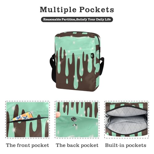 Graffiti Art Brown Green messenger bags for women mens crossbody bag small Woman Shoulder Handbags Adjustable Strap for School School2