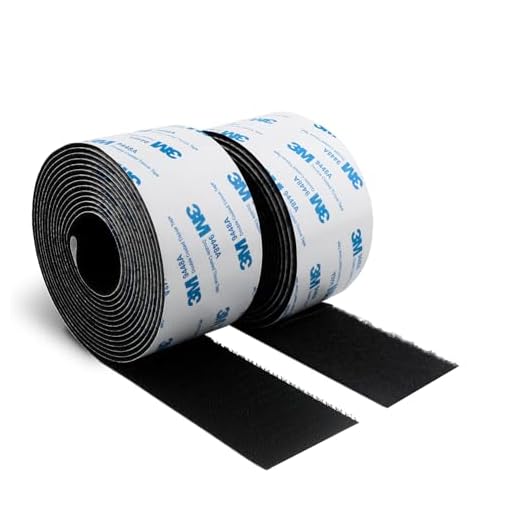 Klettband Selbstklebend 50MM X 600CM Extra Stark Schwarz Strapazierfähig Selbstklebende Rückseite Nylongewebeverschluss Klebestreifenband für Basteln Heimwerkerprojekte und Reparaturen