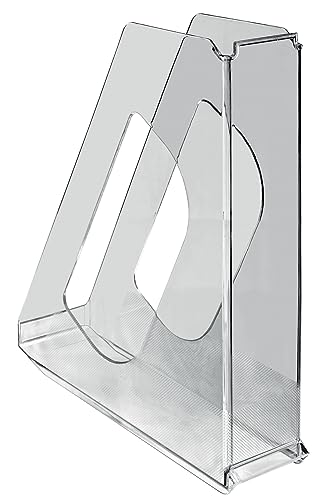 Esselte Europost - Porte-Revues A4 en Plastique Robuste, Rangement pour Catalogues, Magazines et Dossiers, Transparent, 628226
