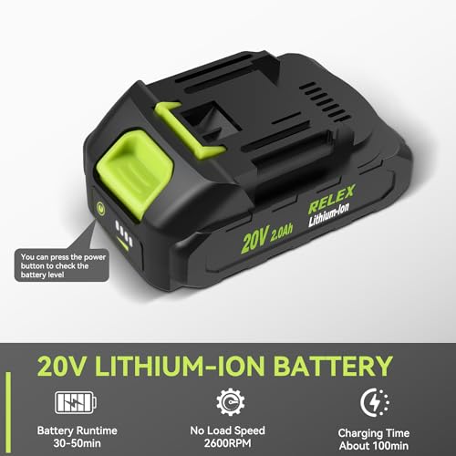 RELEX Hedge Trimmers Cordless with 2 Battery and Charger, 51cm (20 Inch) Cutting Length,Garden Tool & Lightweight Handheld Hedge Cutter for Hedges, Bushes, Branches - Image 6