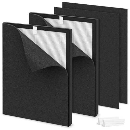 Image of KJ300 Replacement Filters,Compatible with VEWIOR KJ300 Purifier | 3-Stage Filtration | 2 Pack Main Filter + 4 Pre-Filter