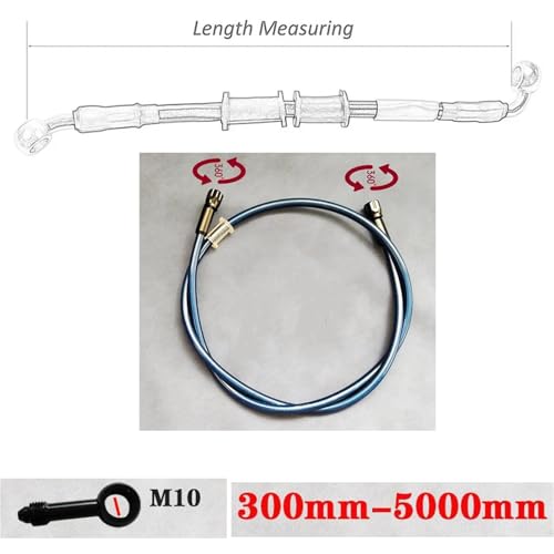 Flexible de frein AN3 M10 2000mm 90° pour moto hydraulique - 4