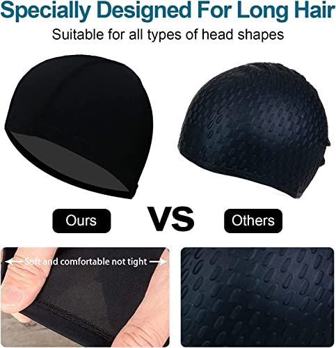 Egektbh Swim Cap, 4-Pack Swimming Cap Man Women thumb #3