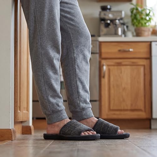 Image of Magtoe House Slippers for Men Open Toe Soft Comfortable Indoor Slip on Mens Slides Sandals Memory Foam for Bedroom Spa Living Room, All Seasons