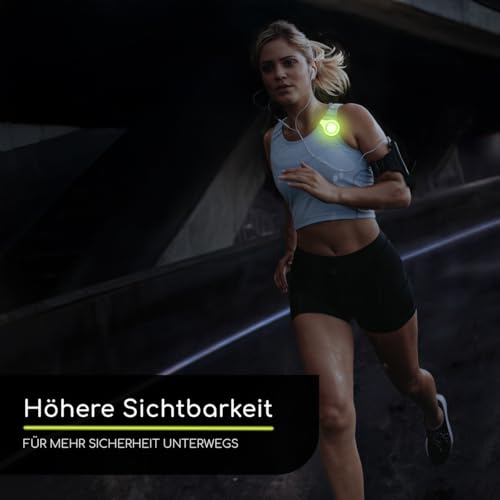 smartday Magnetische Reflektoren Gelb (4er Set) - Reflektoren Clip Anhänger für Kinder, Schulranzen, Kleidung, Kinderwagen & Hunde I Reflektor, Leuchtanhänger Hund