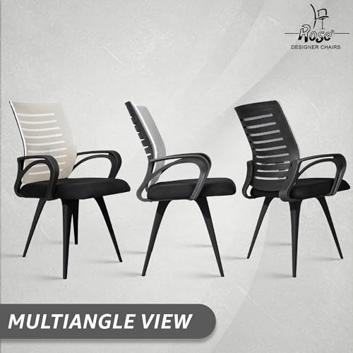 Image of ROSE Elite | 3 Years Brand Warranty | Ergonomic Office Chair, Study, WFH, Revolving, Rolling, Desk, Task, Laptop, Student Chair (Black & Grey, Elite MB Reception)