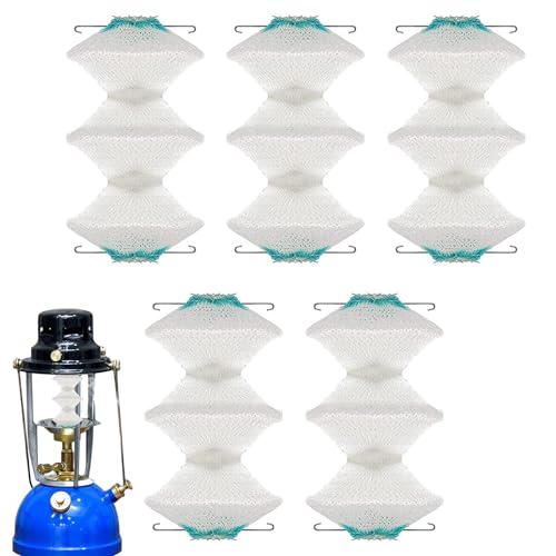 Mantles de linterna de propano - 5 piezas abrigos de linterna de propano con 2 clips de fijación | 3 capas linternas de propano | reemplazo de linterna de gas para picnics, camping