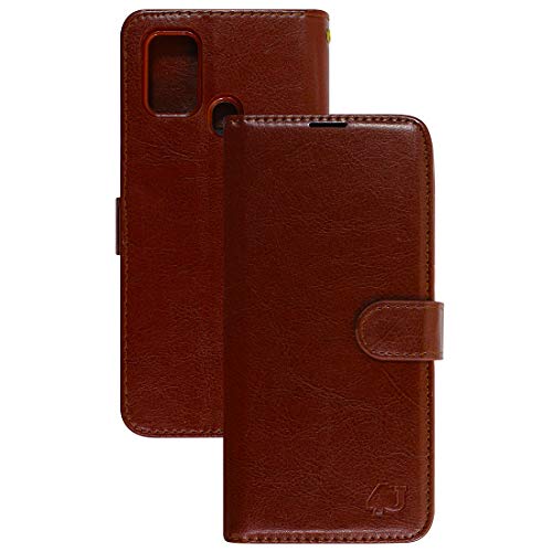 Image of Flip Cover Compatible with Samsung Galaxy M31 Prime / M31 / F41 | Premium Leather Finish | Inbuilt Pockets & Stand | Flip Cover Back Case for Samsung Galaxy M31 Prime / M31 / F41 (Brown)