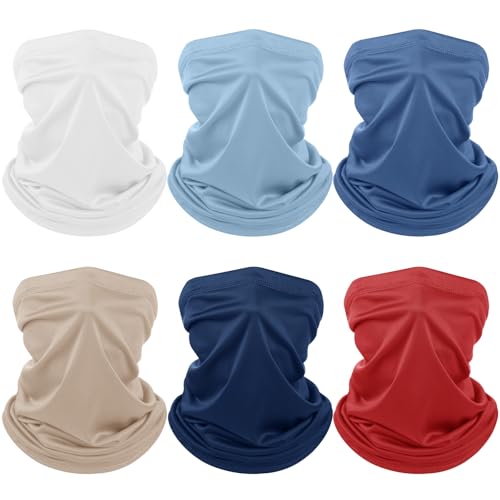 Image of Geyoga 6 /9 Pcs Summer UV Protection Cooling Neck Gaiter Scarf Face Clothing Neck Gaiter Mask Sunscreen Breathable Bandana