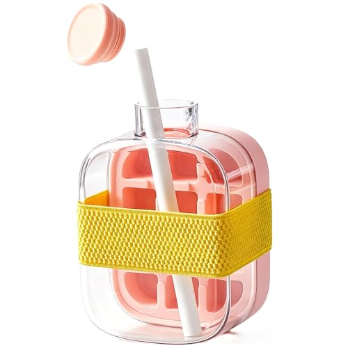 Botella bandeja de cubitos 2 en 1 500ml rosa miniatura 1