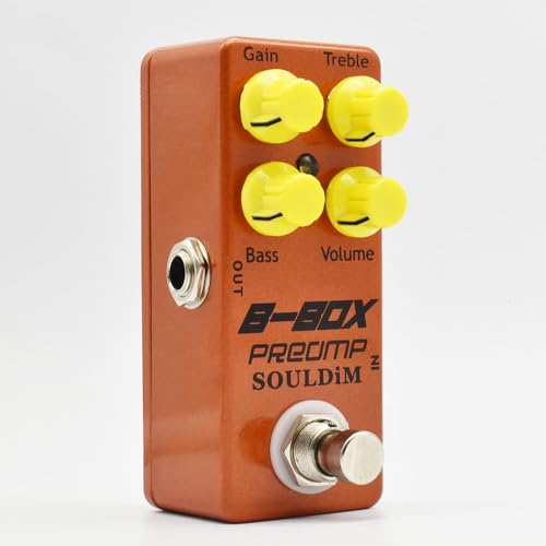 SoulDiM Mini B-Box - Pedal de preamplificador de guitarra eléctrica con función de sobremarcha, efecto...