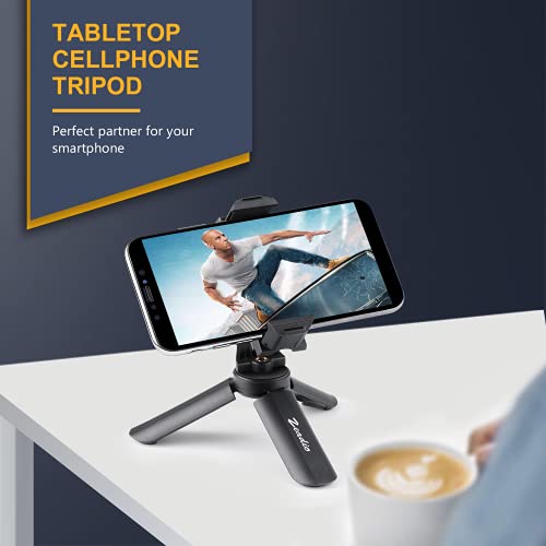 Image of Zeadio Mini Smartphone Tripod, Pocket Desktop Tabletop Stand Tripod for All Phones