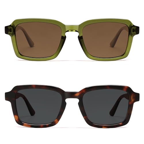 Image of VANLINKER Polarized Trendy Square Sunglasses for Women Men 2026 Retro Chic Cute Shades VL9849