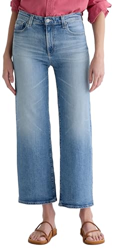 AG Womens Saige Mid Rise Wide Leg Crop - Main Image