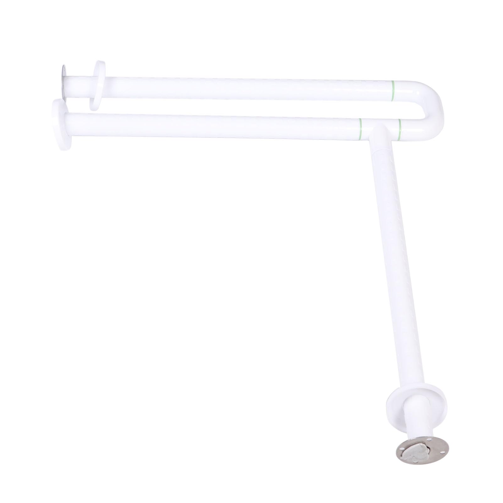 Barra de Seguridad para Inodoro Barra de Apoyo Plegable con Anillo