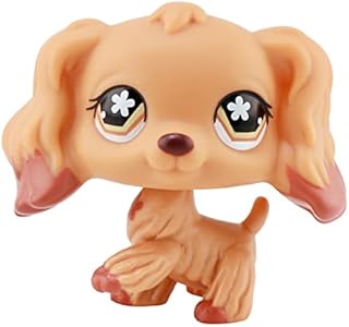 MINITOY Dot Collie Brown And Blue Eyes Shepherd Dog Puppy With LPS Accessories lot Rare Toy Figure Collectable Boys Girls Kids Christmas Birthday Gift Set