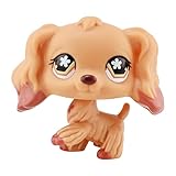 BOSONS Rare LPS Mocha Brown Cocker Spaniel Dog Puppy Rare Old LPS Pet Collectable Figure Mini Pet Shop Little Pet Kids Toy Xmas Gift(lps tan Cocker Spaniel 575)