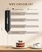 SIMPLETASTE Milk Frother Handheld Electric Foam Maker, Drink Mixer with Stainless Steel Whisk for Cappuccino, Bulletproof Coffee, Latte, Black, without Stand, USB-C Rechargeable