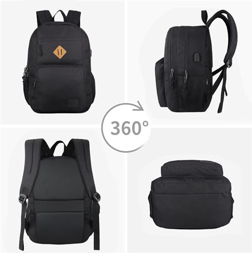 KEOFID Travel backpack for Men and Women, Anti Theft Laptop Backpack with USB Charging Port for Work, Large Bag for College, BLACK BOOK BAG FOR BOYS, GILRS Backpack,Water Resistent の商品画像 6