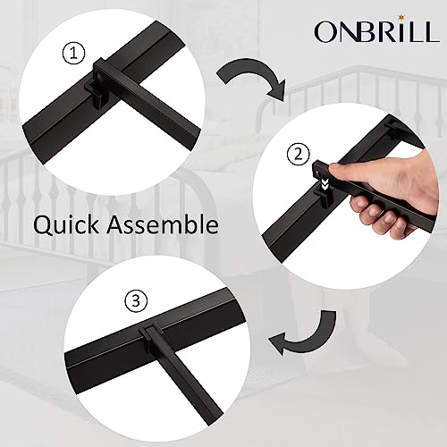 Onbrill Queen Size Metal Bed Frame With Headboard And Footboard,Steel Slat Support, No Box Spring Needed #TOP6