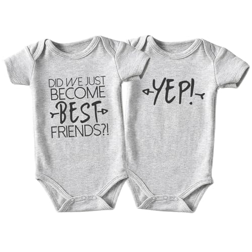 Image of Acwssit we just become best friends Newborn Twins Outfits Boy And Girl Baby Items outfits matching