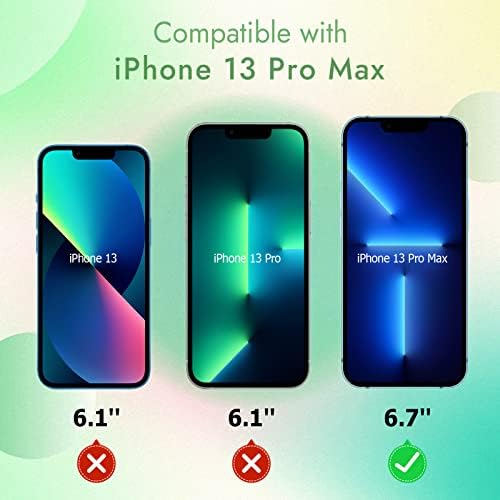 QUESPLE [2 Pack] Green Privacy Screen Protector for iPhone 13 Pro Max 6.7 Inch, Cool Green Colorful Anti Spy Tempered Glass Film with Install Tool,[Bubble Free][Case Friendly]