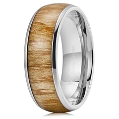 8mm sliver& brown wood