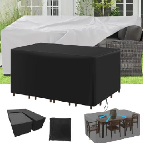 Housses de meubles de patio imperméables 200x160x70 bâche salon de jardin