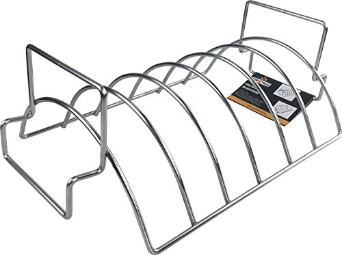 Grillfürst 2in1 Rippchenhalter und Bratenkorb Edelstahl