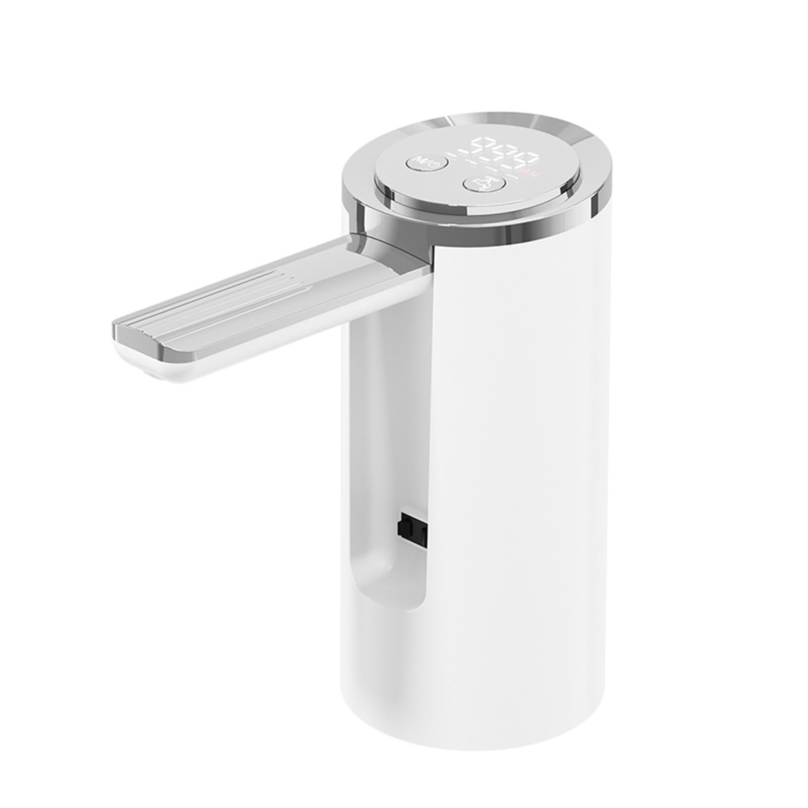 Electric Water Bottle Pump, Foldable Automatic Drinking Water Dispenser with 3-Speed Modes USB Charging Portable Indoor Outdoor Water Pump for 3-5 Gallon Bottles, for Home Office Camping (white)