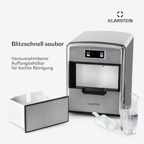 Klarstein Eiswürfelmaschine Klein für 12 kg Eiswürfel pro Tag