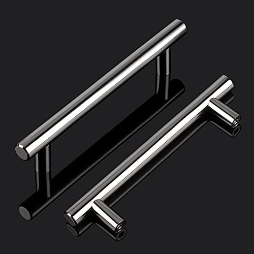 Image of Probrico 15 Pack | 5 Inch Polished Chrome Cabinet Pulls, 7-9 /16 Inches Total Length, Stainless Steel Kitchen Cabinet Hardware, Chrome Drawer Pulls