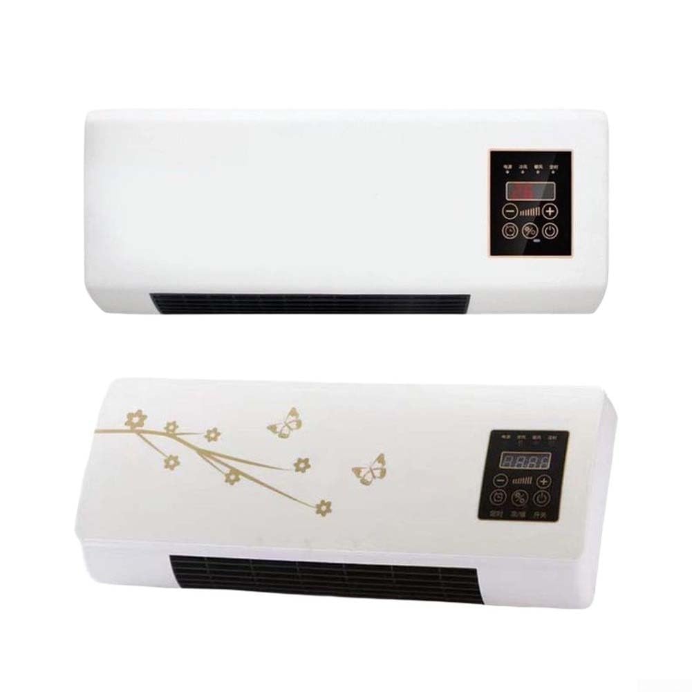 Termoventilatore Ceramico da Parete 2000W con WiFi - Riscaldamento Elettrico Silenzioso per Casa e Ufficio - Timer Settimanale e Telecomando - 54x20x13cm(US Golden Flower)