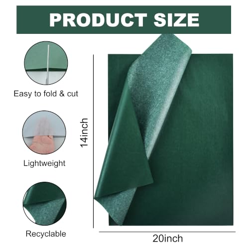 Image of BEISHIDA 90 Sheets Sage Green Series Tissue Paper Bulk for Gift Wrapping | 6 Colors 14 x 20 Inch for Crafts and Gift Bags for Birthday Wedding Garden Baby Shower Holiday Decorative