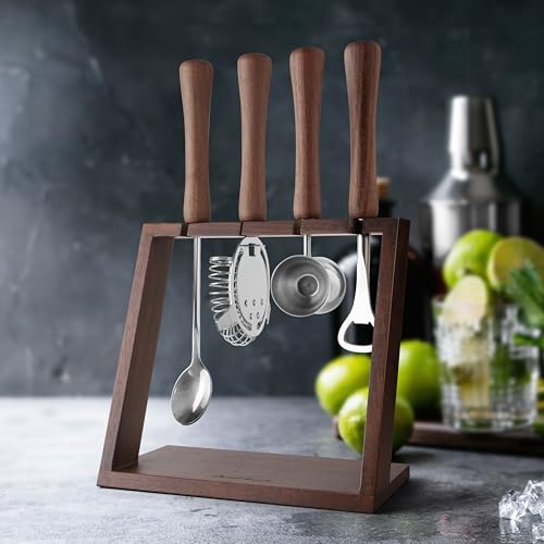 Ensemble d'outils de bar Final Touch complet avec passoire doseur et support - 3