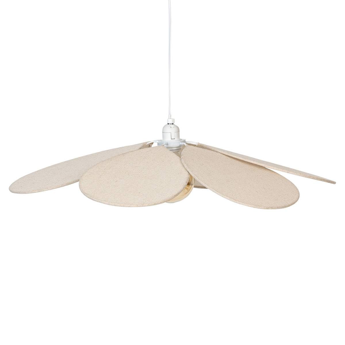 Atmosphera - Suspension Pétales Naya Beige - Ampoule Non Incluse E27 40W - Lustre Bohème 72cm en Métal pour Chambre, Salon, Entrée, Bureau - Hauteur Réglable