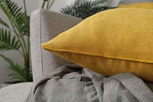 Pack Of 2 Pillows Decorative Throw Pillow Cover For Couch Sofa Home Decor Solid Soft Cotton 18 X 18 Inches, Red #TOP4