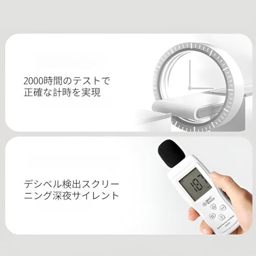両面時計 角 柱時計 壁掛け コーナー LED 両面発光 北欧風 アクリル材 温度と湿度の表示付き 量 静音設計 簡単にインストールできます 簡単設置 電池不要(A5,26cm) [5]