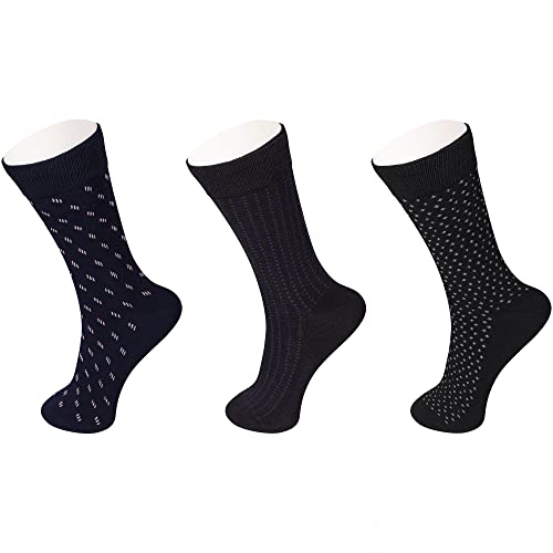 HAMMER ANVIL Mens Dress Socks 12 Pack Classic Cotton Crew Socks Solid Pattern Argyle Set4