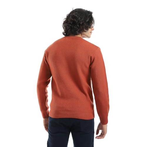 سويتر مخطط بأكمام طويلة ورقبة دائرية من اندورا - لون هافان - مقاس اكس اكس لارج XXL