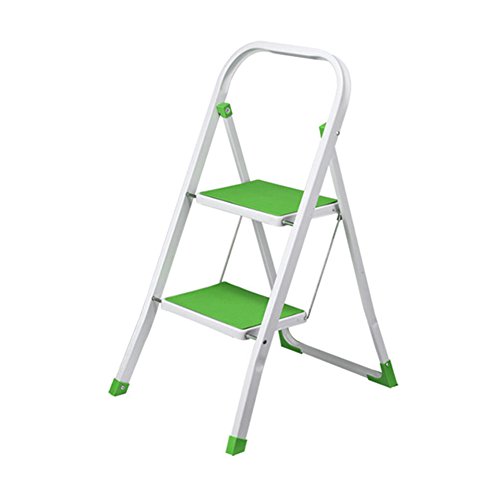 LXLA-tabouret d'échelle LXLA- Échelle Pliante De Ménage De Tabouret de 2 Étapes avec La Main Courante Antidérapante Portative De Tabouret pour La Maison, Atelier, Garage (Couleur : Green) Cover
