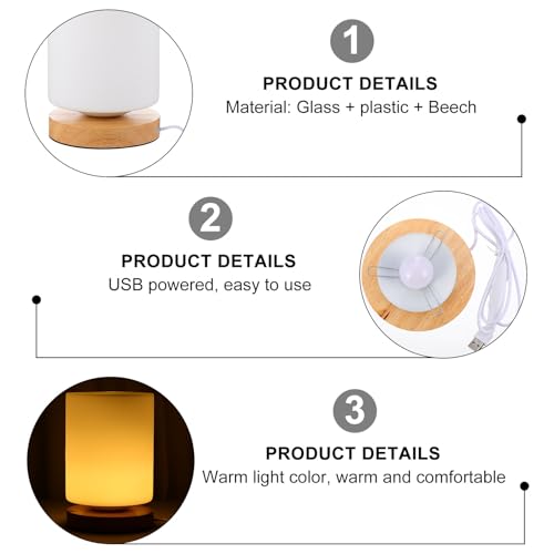 Lámpara de Mesa LED con Luz Cálida Ajustable y Carga USB miniatura 4