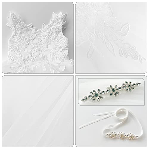 Pluviophily Lace Tulle Straps Wedding Flower Girl Dress Junior Bridesmaid Dress #TOP5