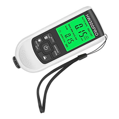 Medidor Digital de Espesor de Pintura DECHOUS para Automoción, Rango 0-2000 μm, Resolución 1 μm, Incluye Placas de Calibración, Pantalla LCD y Batería AAA miniatura 1