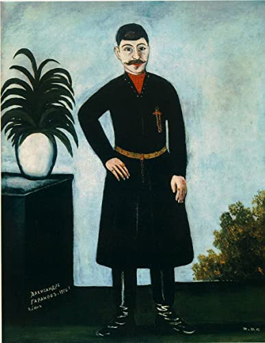 Tableau portrait d'Alexandre Garanovn Pirosmani en impression haute qualité