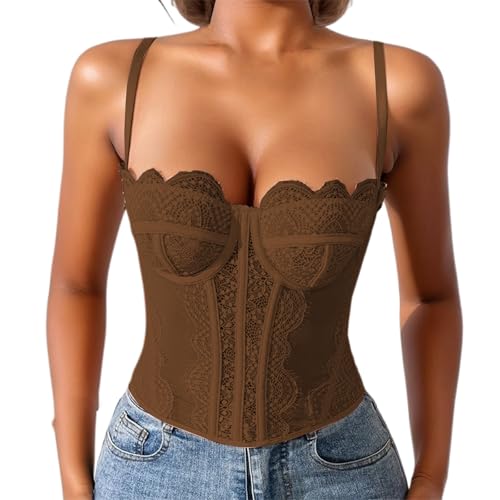 Soutien-Gorge en Dentelle pour Femme Caraco Confortable à Bretelles