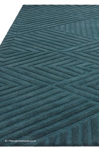 Image of Hand-Tufted Woolen Large Carpets for Living Room 8x10 feet Teal Color Anti-Skid Area Rug High Pile Thick Carpet & Rugs for Hall & Bedroom