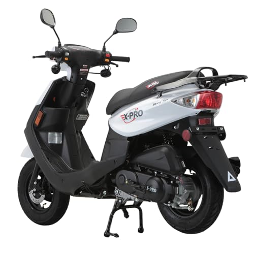 Image of X-PRO Bora 50cc Gas Moped Scooter for Adults - Automatic Transmission, 4‑Stroke Engine, Street Legal with Headlight, Rear Trunk, Front /Rear Suspension & DOT Tires